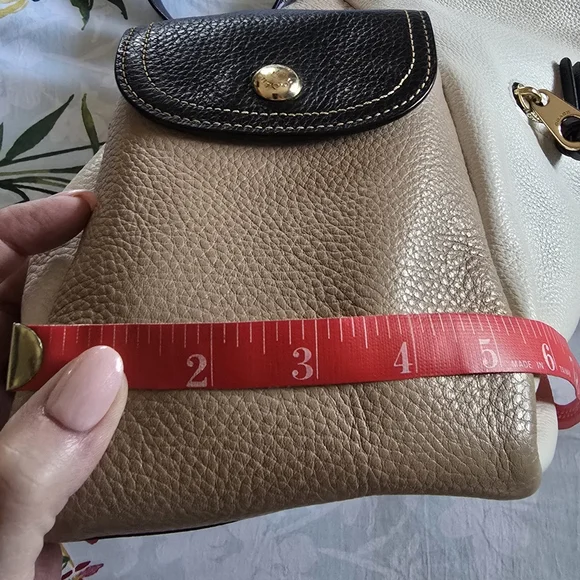 COACH PEBBLE LEATHER SHOULDER BAG, LIKE NEW TAN-TAUPE-BROWN, POCKETS, LINED - Picture 5 of 10